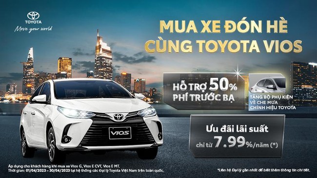 Toyota Vios chào hè với chương trình khuyến mãi hấp dẫn trong tháng 4/2023 - Ảnh 1.