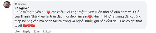 CĐV Việt Nam 'hưng phấn' vì Huỳnh Như ghi bàn, ngất ngây với siêu phẩm Thanh Nhã - Ảnh 3.