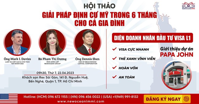 Hội thảo định cư Mỹ - L1/EB1C: Giải pháp định cư Mỹ trong 6 tháng cho cả gia đình - Ảnh 1.