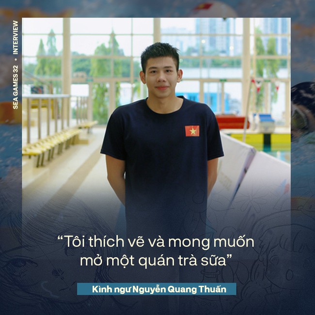 Kình ngư Nguyễn Quang Thuấn: Hãnh diện vì làm em trai của Ánh Viên, thích vẽ và ước mơ mở tiệm trà sữa - Ảnh 4.