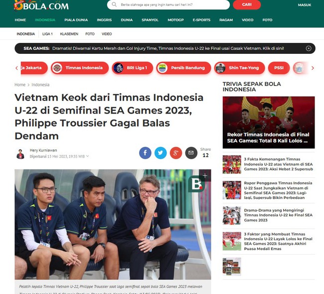 Báo Indonesia hả hê viết HLV Troussier nhận 2 thất bại cay đắng trước tuyển nước này, lần đầu thua còn bị sa thải - Ảnh 2.