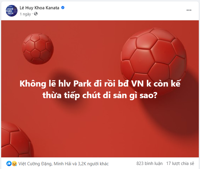 Vụ cựu trợ lý tuyển Việt Nam gây tranh cãi: Đừng lôi HLV Park Hang-seo xuống nước! - Ảnh 1.