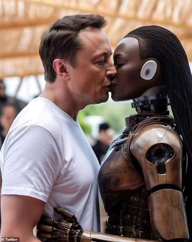 Bức ảnh kỳ lạ chụp Elon Musk hôn ROBOT khiến dân mạng bối rối nhưng sự thật là… - Ảnh 3.