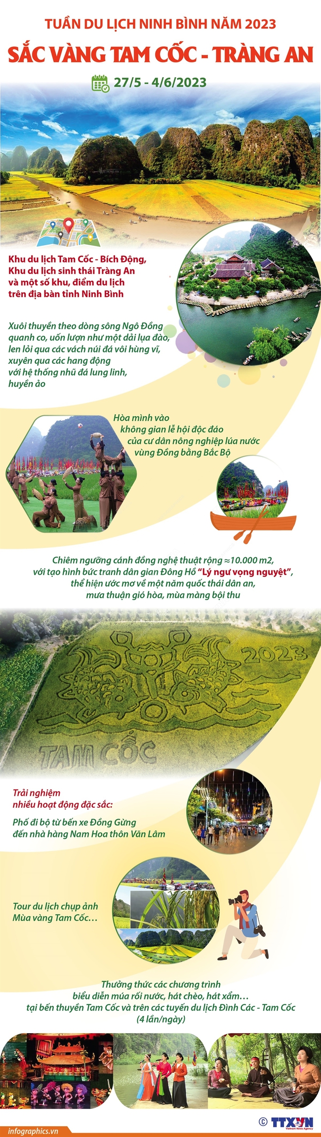 Tuần du lịch Ninh Bình năm 2023: Sắc vàng Tam Cốc - Tràng An - Ảnh 1.