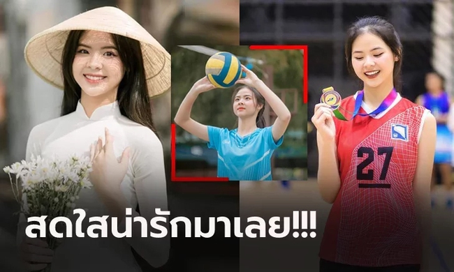 Báo Thái Lan ngỡ ngàng trước nhan sắc thiên thần của hoa khôi bóng chuyền thi Hoa hậu thế giới Việt Nam - Ảnh 2.