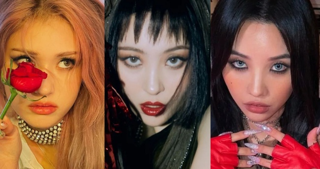Sao Hàn rủ nhau đổi style makeup: Ai cũng mắt khói - môi trầm, nâng cấp vẻ ''hắc hóa'', gợi lại nét đẹp những năm 90s - Ảnh 4.