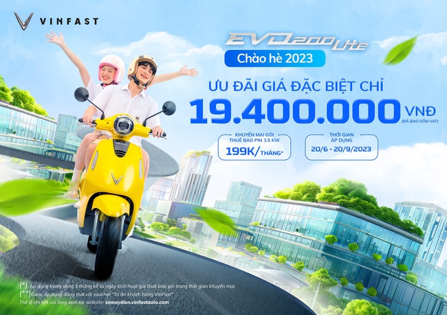 VinFast ưu đãi đặc biệt mùa hè - Evo200 Lite về giá 19,4 triệu đồng - Ảnh 3.