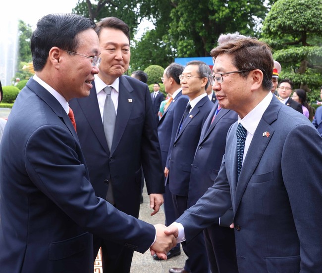 Chủ tịch nước Võ Văn Thưởng chủ trì Lễ đón Tổng thống Hàn Quốc Yoon Suk Yeol - Ảnh 4.