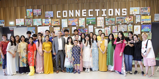 Giới thiệu Văn hoá Việt Nam tại Pháp thông qua chuỗi sự kiện triển lãm và workshop tại các trường học  - Ảnh 3.