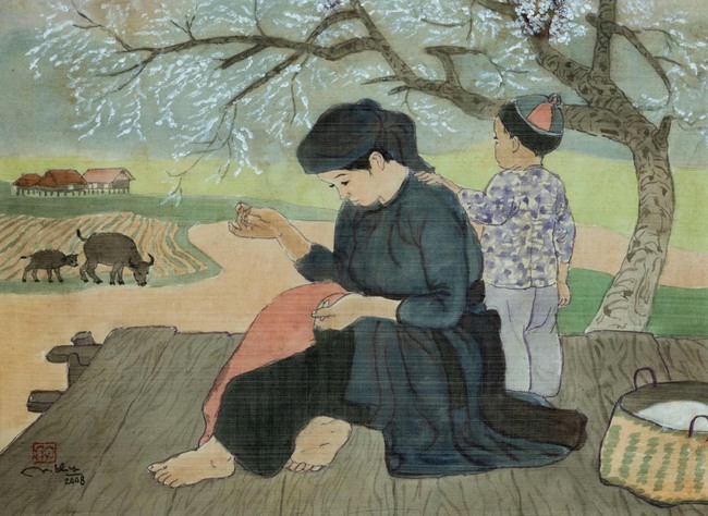 Nhớ họa sĩ Nguyễn Thụ (12/12/1930 - 24/6/2023): Một ký hiệu hội họa rất riêng - Ảnh 4.