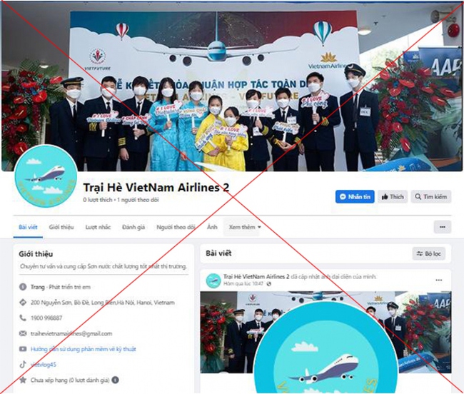 Vietnam Airlines cảnh báo trại hè hướng nghiệp hàng không giả mạo - Ảnh 2.