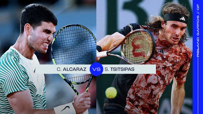 Link xem trực tiếp Alcaraz vs Tsitsipas, Roland Garros 2023 vòng tứ kết - Ảnh 4.
