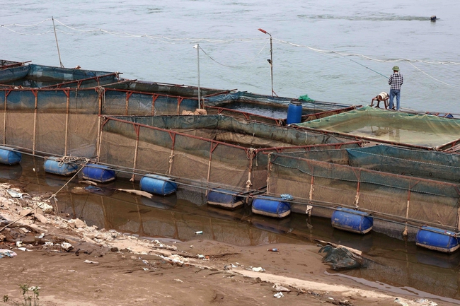 Sông Đà cạn nước kỷ lục ảnh hưởng đến đời sống người dân - Ảnh 5.