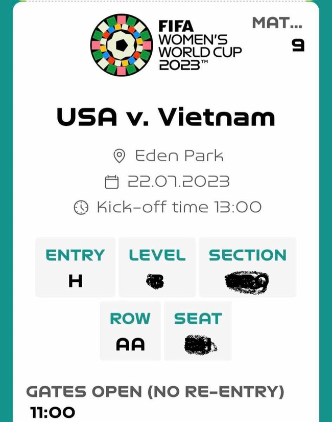 Vé xem trận Việt Nam - Mỹ ở World Cup nữ 2023 đã đến tay fan Việt - Ảnh 2.