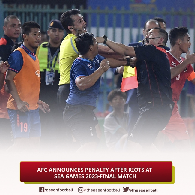 Thái Lan và Indonesia bị LĐBĐ châu Á phạt nặng sau vụ ẩu đả xấu xí ở chung kết SEA Games - Ảnh 2.