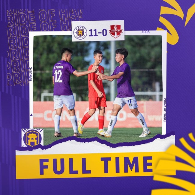 Đội trẻ của Hà Nội gây sốc khi thắng 11-0 tại giải quốc gia, đối thủ chỉ biết chịu trận  - Ảnh 2.