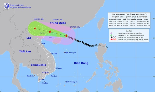 Ứng phó với bão số 1: Bão số 1 gió giật cấp 15, cách Móng Cái (Quảng Ninh) khoảng 480 km - Ảnh 1.