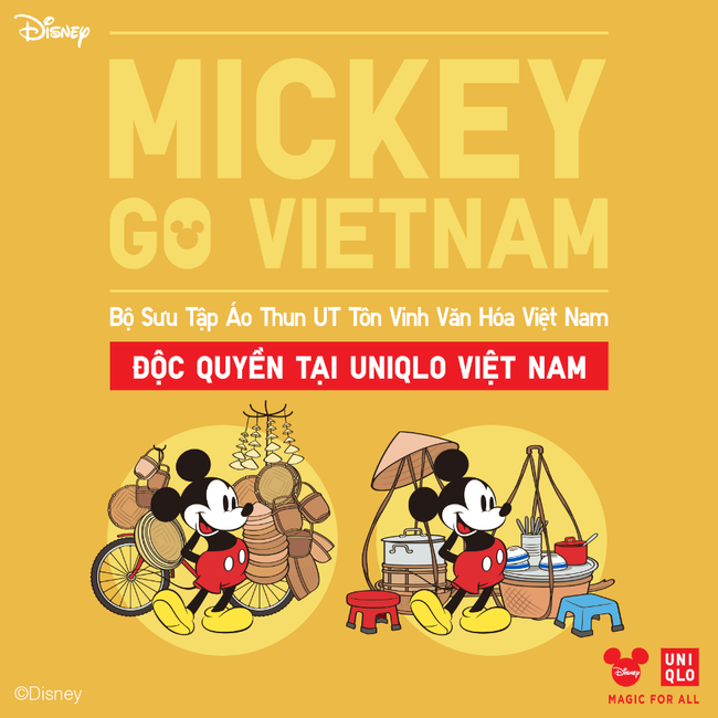UNIQLO ra mắt bộ sưu tập độc quyền UT MICKEY GO VIETNAM tôn vinh văn hóa Việt Nam vào ngày 25/07 - Ảnh 1.