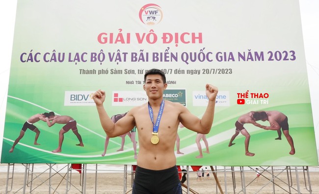 Chàng trai Hải Phòng lại giành Huy chương Vàng tại Vật bãi biển, lần đầu tiên tổ chức ở Việt Nam - Ảnh 1.