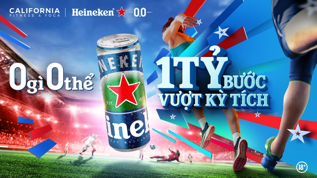 Heineken 0.0 hợp tác California Fitness & Yoga tạo kỷ lục 1 tỷ bước chân - Ảnh 2.