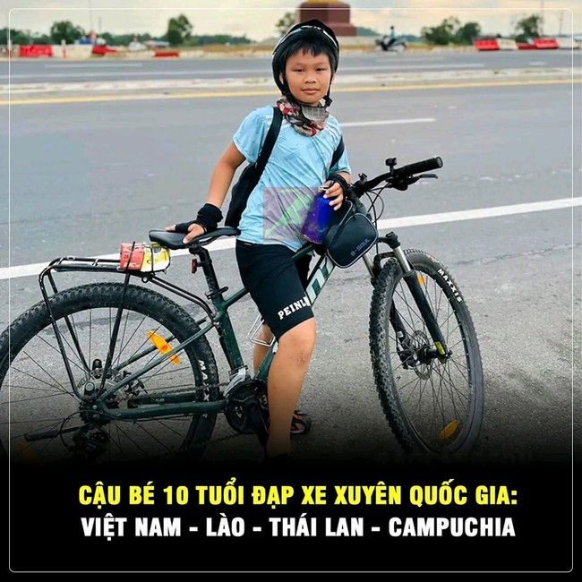 Ngả mũ thán phục trước hành trình đạp xe chinh phục 4 quốc gia trong 1 tháng của cậu bé 10 tuổi - Ảnh 2.