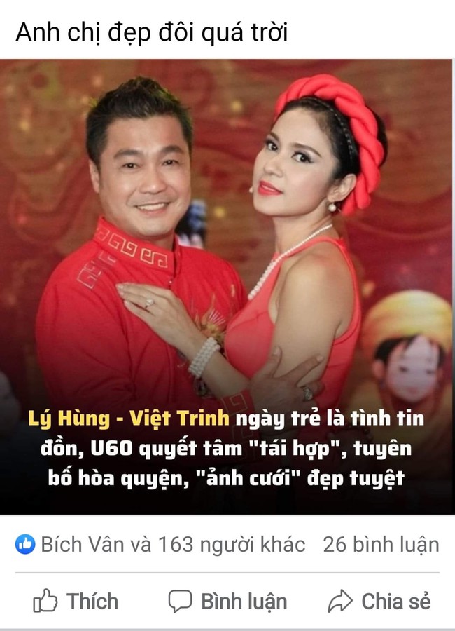 Thực hư chuyện người đẹp Tây Đô Việt Trinh tái hôn với Lý Hùng ở tuổi U60 - Ảnh 2.