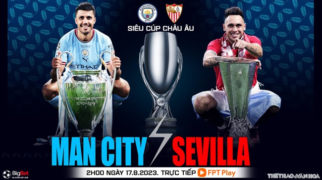 Nhận định bóng đá Man City vs Sevilla (2h00, 17/8), Siêu Cúp châu Âu - Ảnh 2.