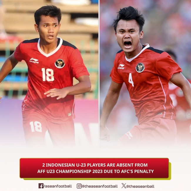 2 ngôi sao U23 Indonesia bị AFC báo 'tin dữ' tại giải Đông Nam Á, fan Việt Nam mừng thầm - Ảnh 2.
