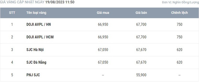Giá vàng hôm nay 19/8: Cập nhật diễn biến mới nhất thị trường - Ảnh 1.