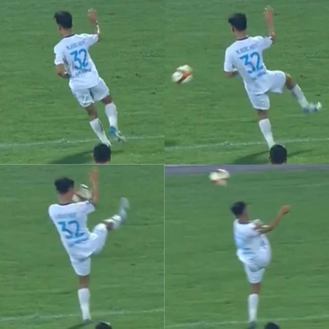 CẬN CẢNH: Cầu thủ Nam Định chơi bóng bằng tay vô duyên, khiến đội nhà thua ngược trước CAHN - Ảnh 3.