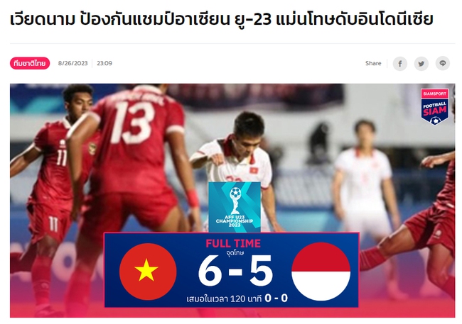 U23 Việt Nam vô địch Đông Nam Á, báo Thái ngưỡng mộ, truyền thông Indonesia tiếc nuối - Ảnh 3.