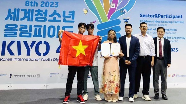 Chị Hằng biên tập - Học sinh Quảng Ninh đoạt Huy chương Vàng và Giải đặc biệt tại Olympic khoa học quốc tế Hàn Quốc 2023 - Ảnh 1.