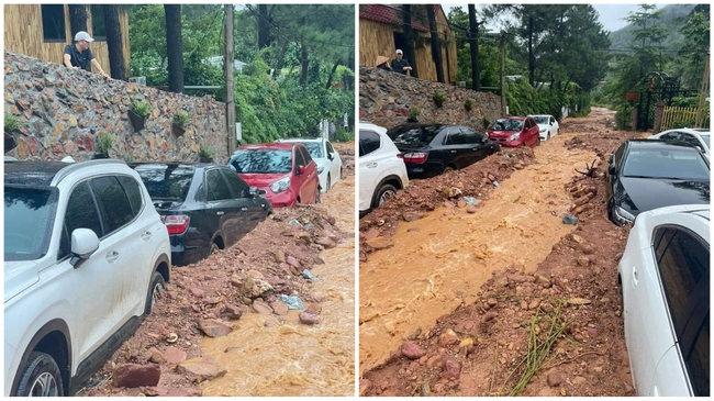 Phó Chủ tịch UBND huyện Sóc Sơn (Hà Nội) thông tin về nguyên nhân đất đá tràn lấp, làm hàng chục xe ô tô mắc kẹt - Ảnh 1.