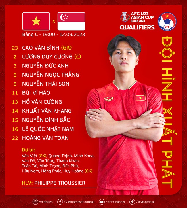 VTV5 trực tiếp bóng đá U23 Việt Nam vs Singapore: Đình Bắc mở tỷ số - Ảnh 6.