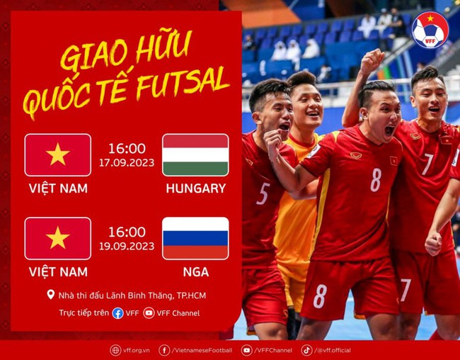 Link xem trực tiếp futsal Việt Nam vs Nga (16h00 hôm nay), giao hữu quốc tế - Ảnh 2.