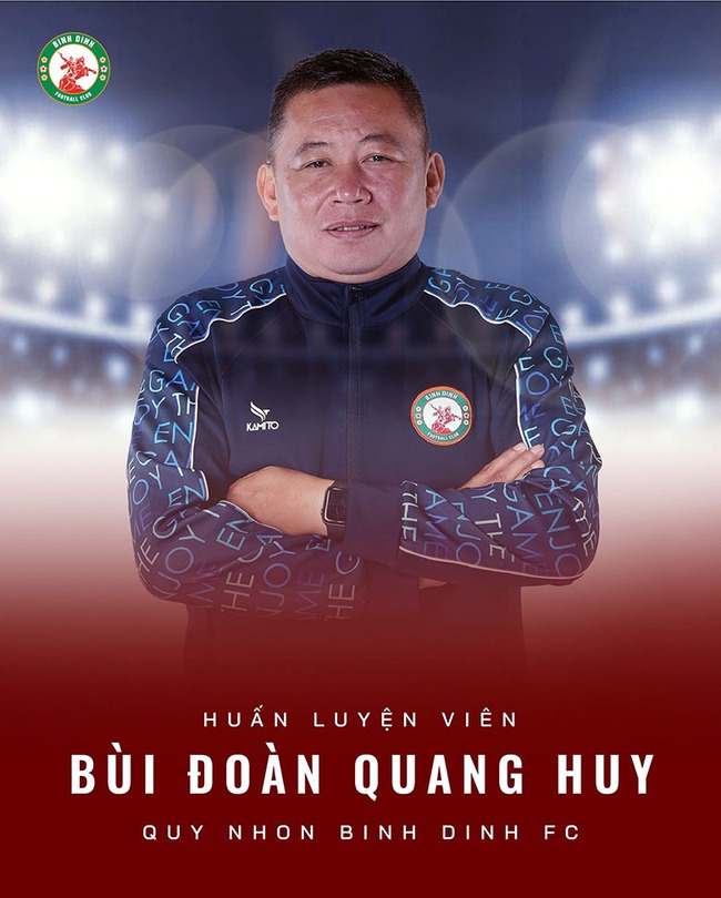 Ông Bùi Đoàn Quang Huy là HLV trưởng mới của CLB Bình Định từ mùa giải 2023-2024