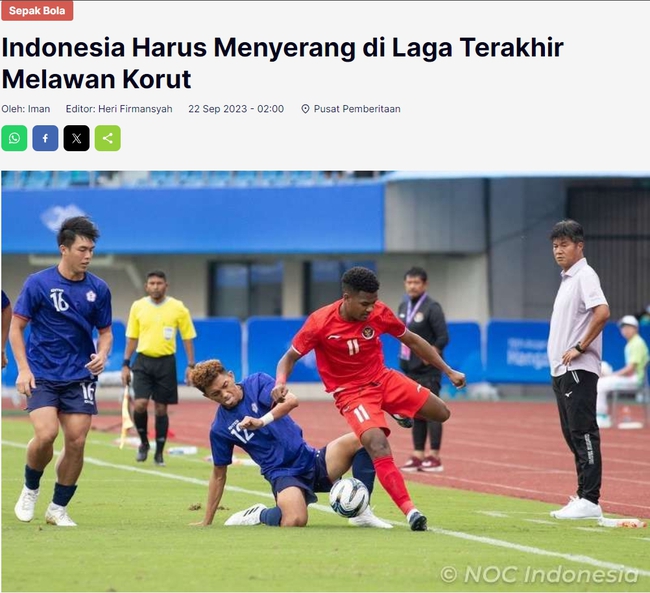Báo Indonesia 'lạnh nhạt' sau thất bại sốc của đội Olympic trước Đài Loan (Trung Quốc) - Ảnh 3.