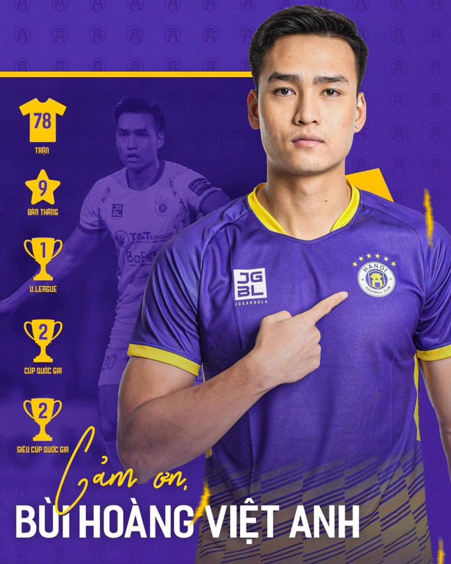 Bùi Hoàng Việt Anh chia tay Hà Nội FC để gia nhập CAHN