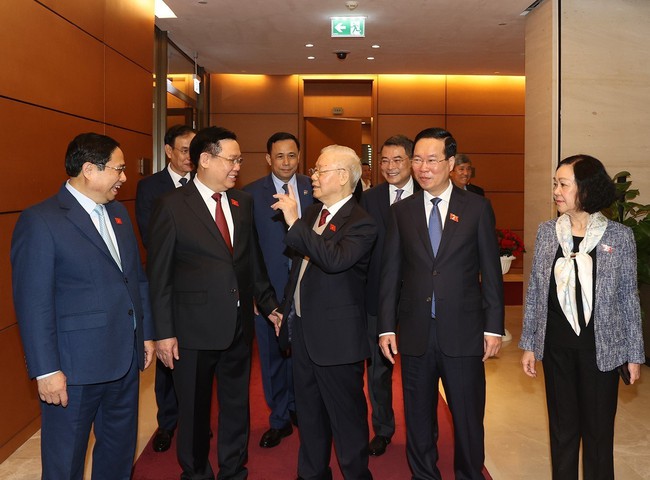 Tổng Bí thư Nguyễn Phú Trọng dự Kỳ họp bất thường lần thứ 5, Quốc hội khóa XV - Ảnh 2.