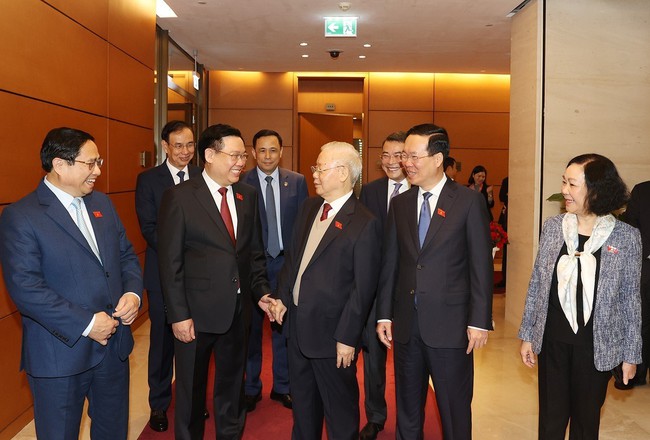 Tổng Bí thư Nguyễn Phú Trọng dự Kỳ họp bất thường lần thứ 5, Quốc hội khóa XV - Ảnh 3.