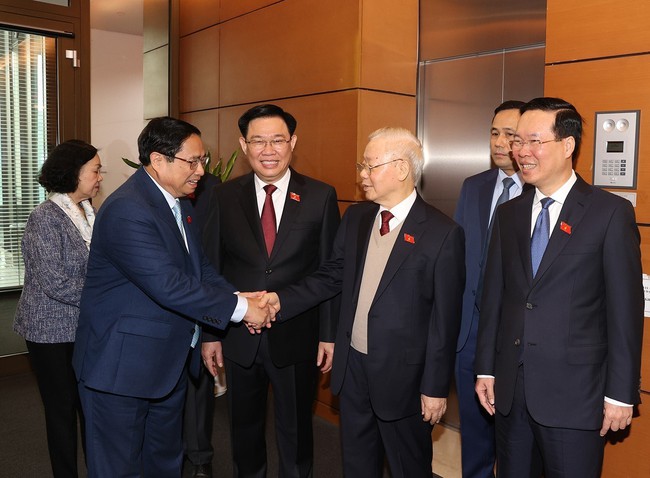 Tổng Bí thư Nguyễn Phú Trọng dự Kỳ họp bất thường lần thứ 5, Quốc hội khóa XV - Ảnh 4.