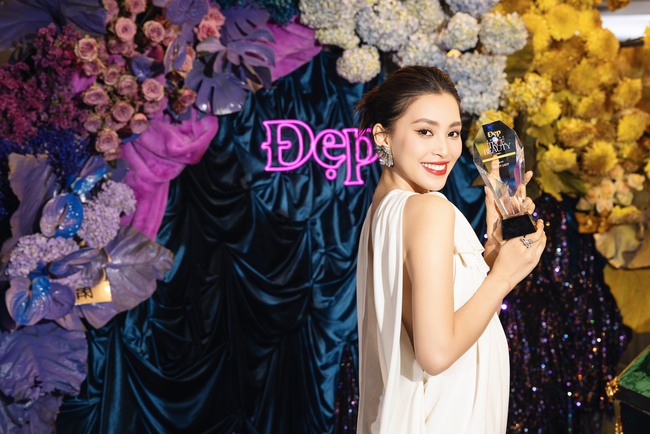 Hoa hậu Tiểu Vy 'ẵm' giải Pretty Lady tại Đẹp Awards 2023 sau hàng loạt hoạt động nhân ái - Ảnh 3.