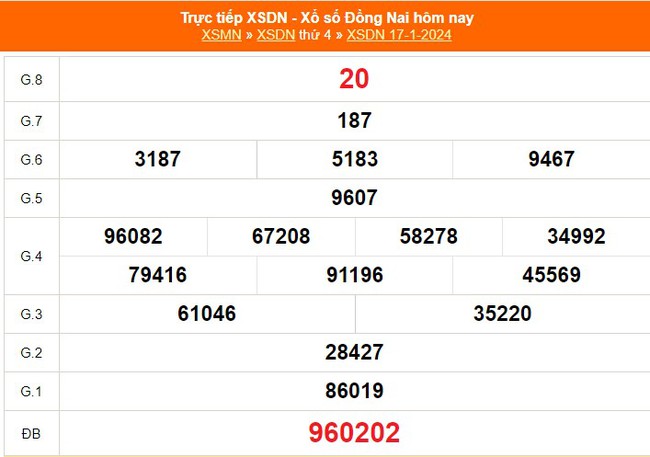 XSDN 17/1, kết quả xổ số Đồng Nai hôm nay 17/1/2024, trực tiếp XSDN ngày 17 tháng 1 - Ảnh 2.