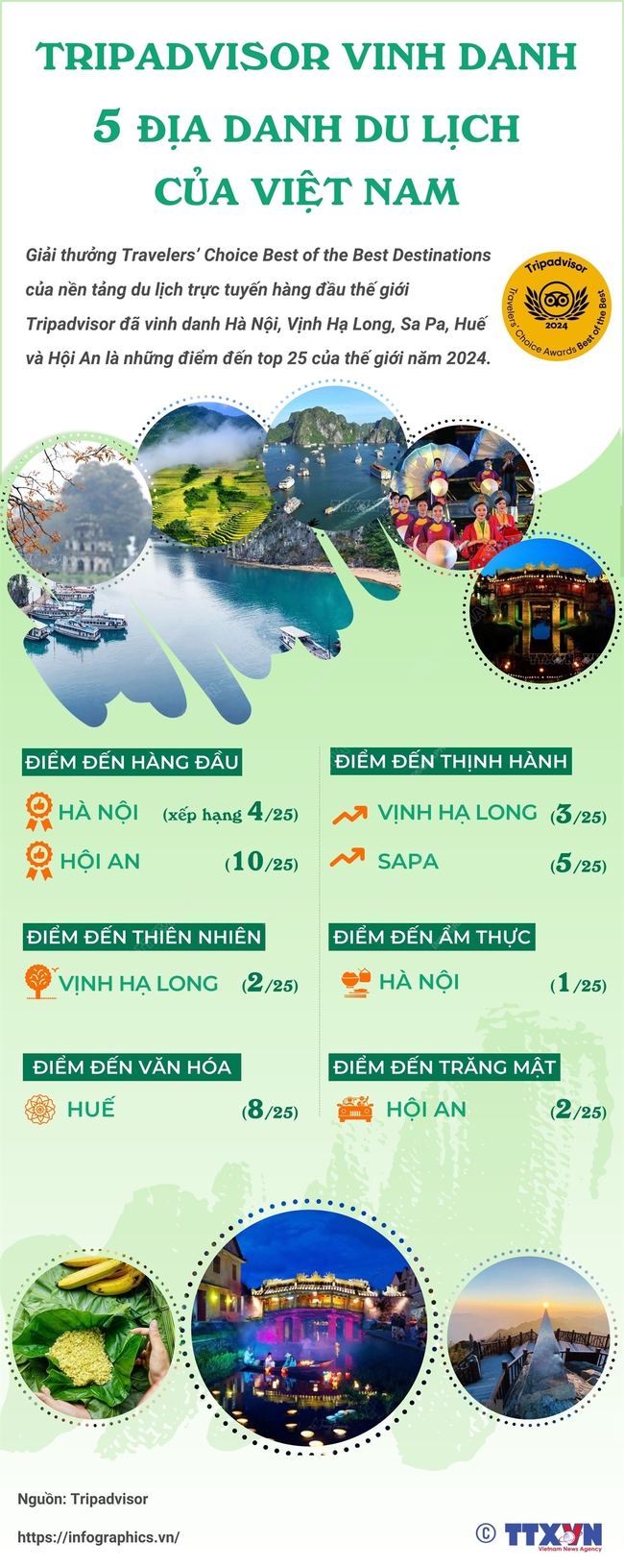 Tripadvismor vinh danh 5 địa danh du lịch của Việt Nam - Ảnh 1.