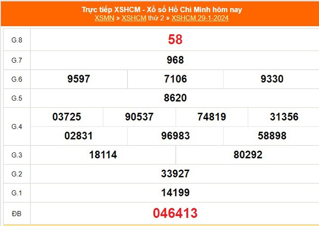 XSHCM 29/1, XSTP, kết quả xổ số Thành phố Hồ Chí Minh hôm nay ngày 29/1/2024, KQXSHCM ngày 29/1 - Ảnh 2.
