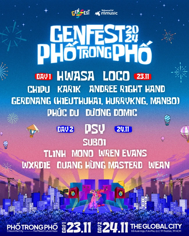 GENfest 2024 &quot;chốt sổ&quot; dàn line up: &quot;ông hoàng tỷ view&quot; PSY lộ diện - Ảnh 1.