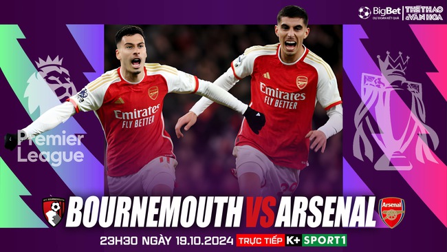 Nhận định, soi tỷ lệ Bournemouth vs Arsenal (23h30, 19/10), vòng 8 Ngoại hạng Anh - Ảnh 1.