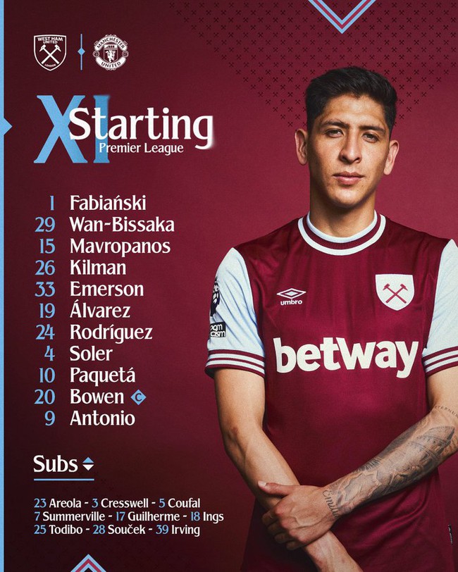 TRỰC TIẾP bóng đá West Ham vs MU 21h hôm nay, Ngoại hạng Anh vòng 9 - Ảnh 2.