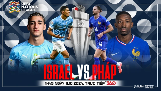 Nhận định, soi tỷ lệ Israel vs Pháp 1h45 ngày 11/10, vòng bảng Nations League - Ảnh 1.