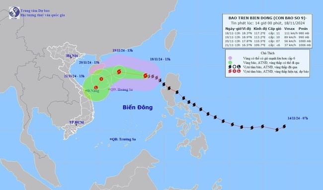 Ứng phó bão số 9: Quảng Ninh đến Bình Thuận theo dõi chặt chẽ diễn biến bão - Ảnh 1.